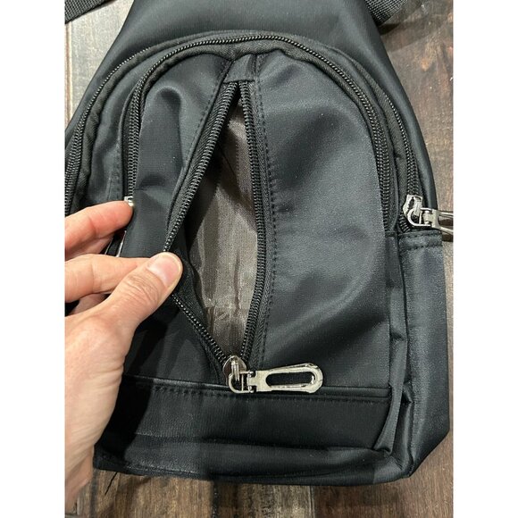 Westend NWT Black Crossbody Sling Backpack Adjustable Strap Zippered Compartment - Picture 8 of 12